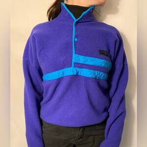 Vintage Sunbuster Fleece Pullover - Blue & Teal - Women’s S/M